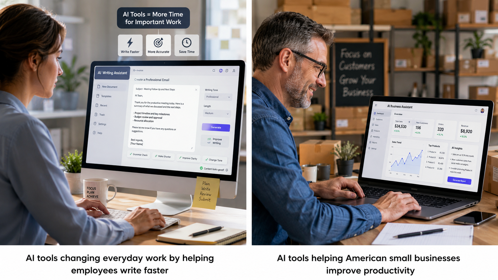 How AI Tools Are Changing Everyday Work in America